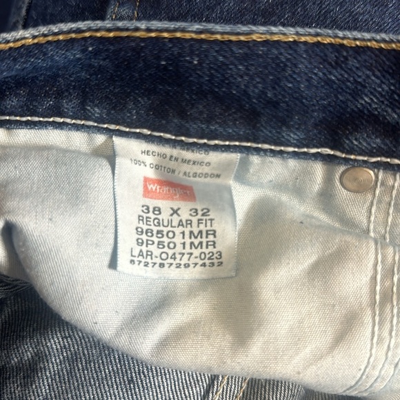 WRANGLER Five Star Regular Fit Denim Jeans, W38 L32, NWT - Picture 5 of 7